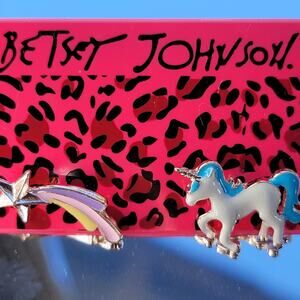 Betsey Johnson Unicorn & Shooting Star Earrings – Whimsical Statement Jewelry